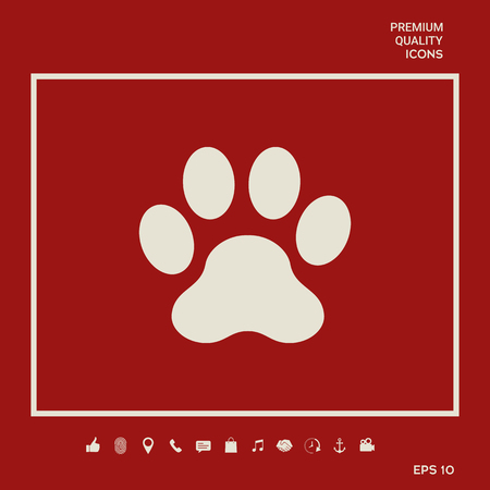 Paw symbol iconのイラスト素材