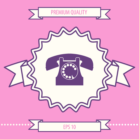 Retro telephone symbolのイラスト素材