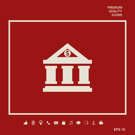 Bank icon with dollar symbol. Element for your designのイラスト素材