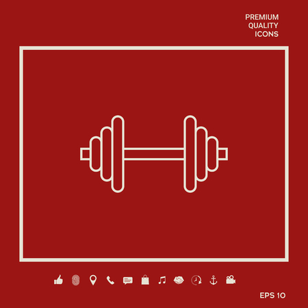 Barbell line icon. Element for your designのイラスト素材