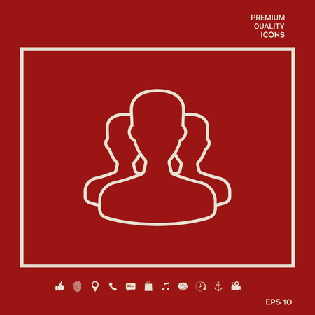 Team - line iconのイラスト素材