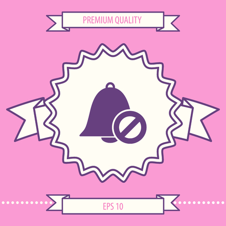 No bell icon. Prohibition sign. Stop symbolのイラスト素材