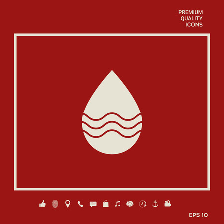 Drop icon with waves. Element for your designのイラスト素材