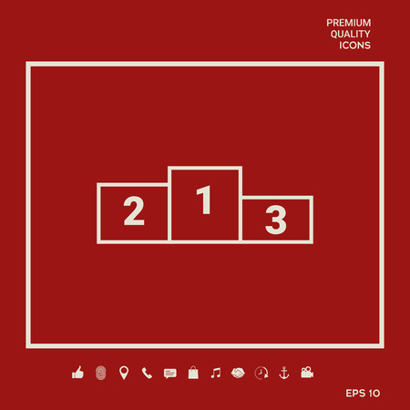 Pedestal, podium iconのイラスト素材