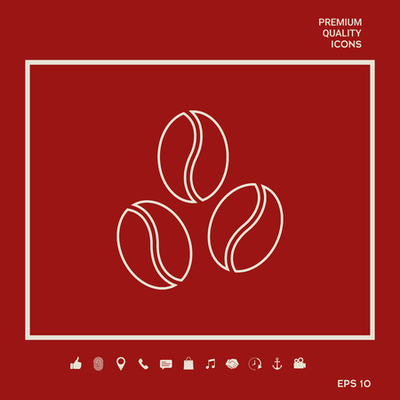 Coffee beans line icon. Element for your designのイラスト素材