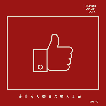 Thumb up gesture iconのイラスト素材