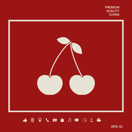 Cherry symbol icon. Element for your designのイラスト素材