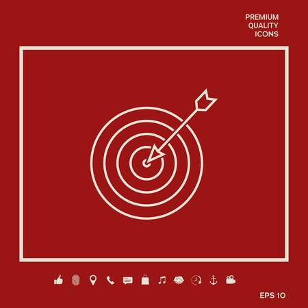 Target, goal line iconのイラスト素材