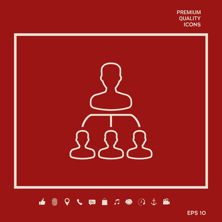 Hierarchy - line iconのイラスト素材