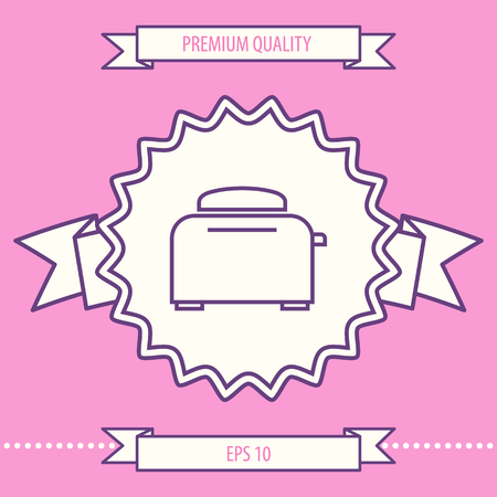 Toaster Oven linear iconのイラスト素材