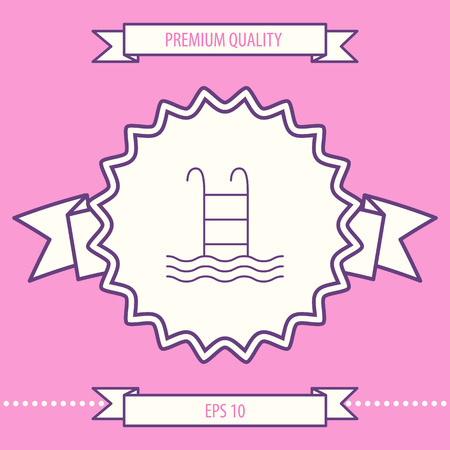 Pool symbol iconのイラスト素材