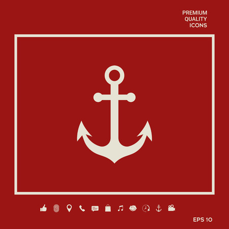 Anchor icon symbol. Element for your designのイラスト素材