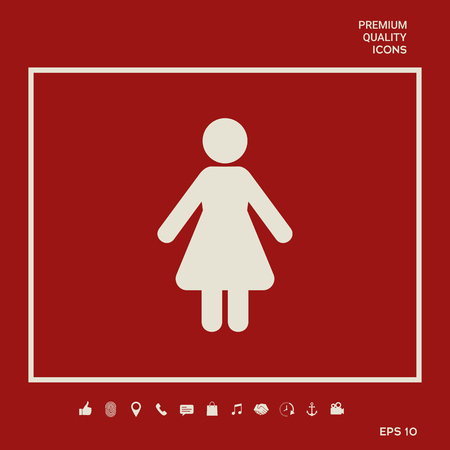 Woman icon symbolのイラスト素材