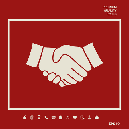 Handshake symbol iconのイラスト素材