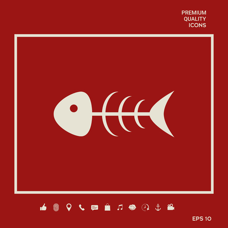 Fish skeleton iconのイラスト素材
