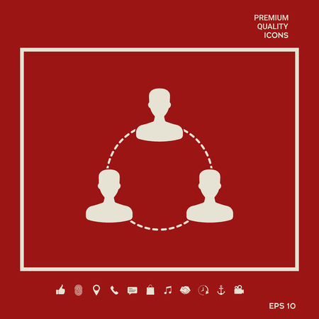 Human connection symbol, iconのイラスト素材
