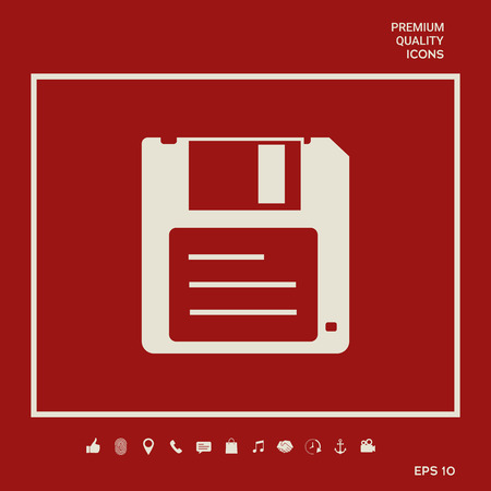 Floppy disk iconのイラスト素材