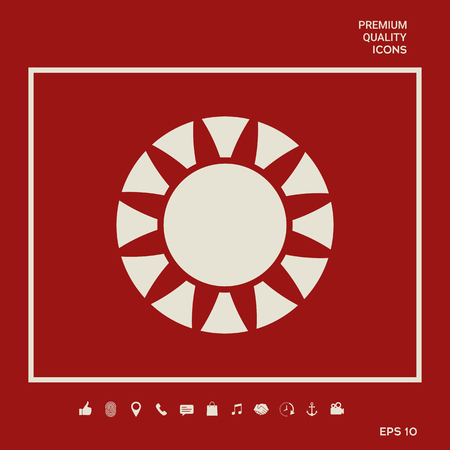 Sun symbol iconのイラスト素材