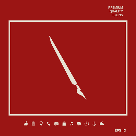 Quill pen, fountain pen iconのイラスト素材