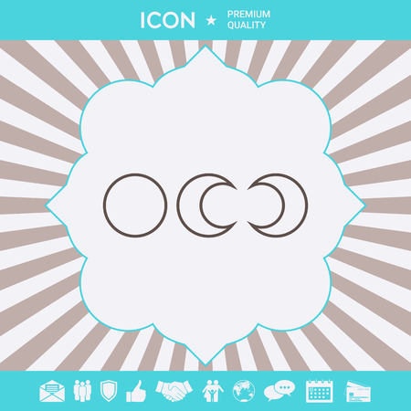 Phases of the moon - line iconsのイラスト素材