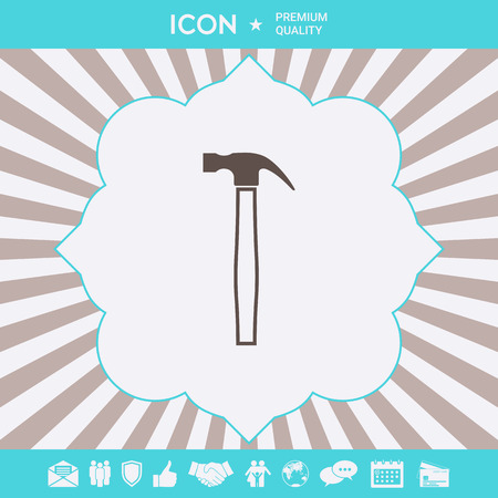 Hammer symbol icon . Signs and symbols for your designtのイラスト素材
