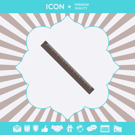 The long ruler icon . Signs and symbols for your designtのイラスト素材