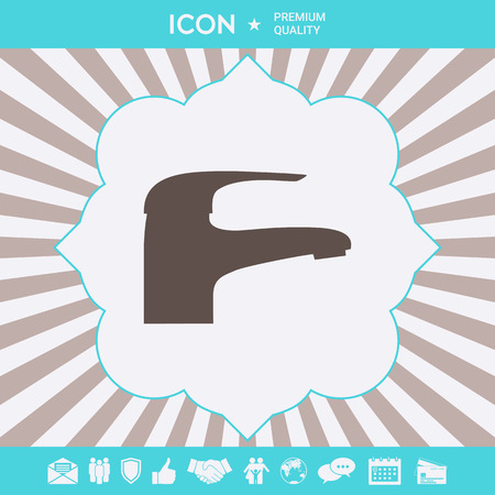Modern Faucet icon . Signs and symbols for your designtのイラスト素材