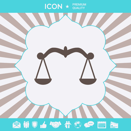 Scales symbol Icon . Signs and symbols for your designtのイラスト素材