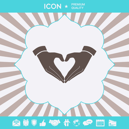 Heart shape made with handsのイラスト素材