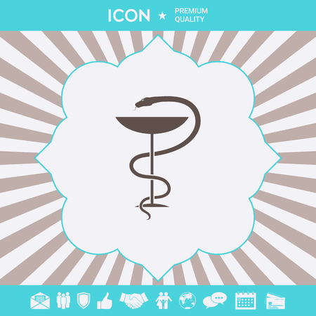 Medical symbol medical snake and cupのイラスト素材