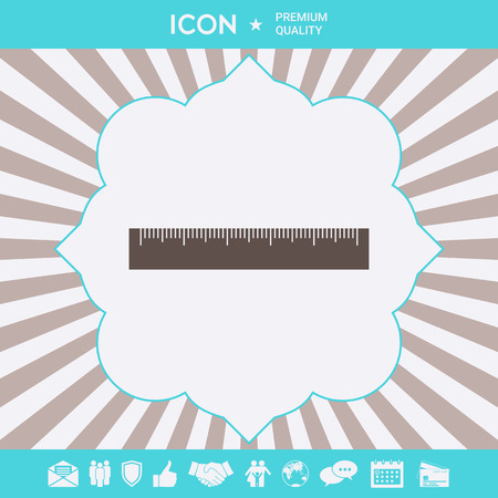 The ruler icon . Signs and symbols for your designtのイラスト素材