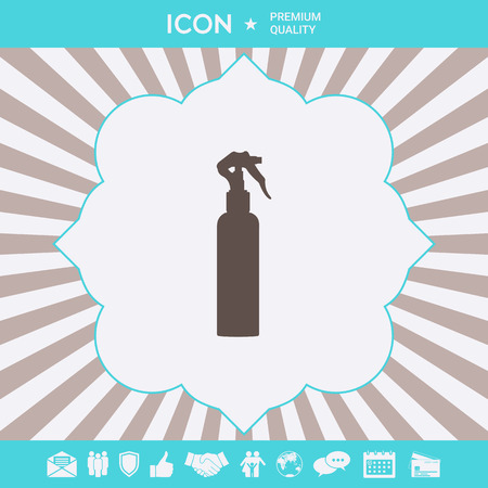 Spray Bottle silhouette . Signs and symbols for your designtのイラスト素材