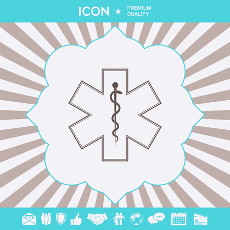 Medical symbol Star of Lifeのイラスト素材