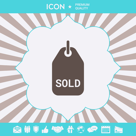 Sold symbol tag . Signs and symbols for your designtのイラスト素材