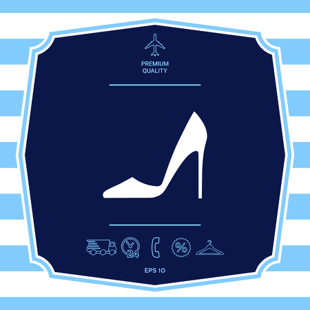 Elegant women shoe. Menu item in the web designのイラスト素材