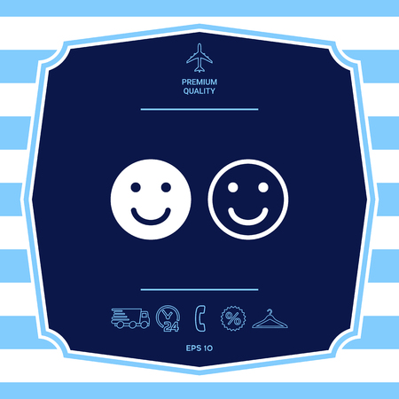 Smile Icon. Happy face symbolのイラスト素材
