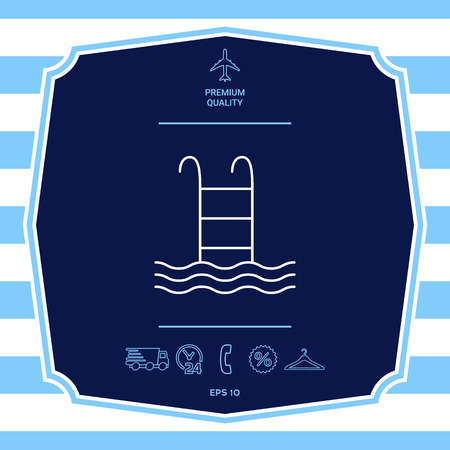 Pool symbol iconのイラスト素材