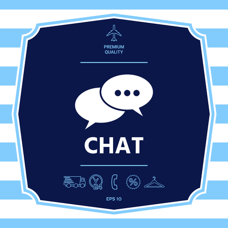 Chat button icon. Element for your designのイラスト素材