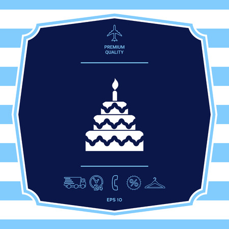 Cake symbol icon. Element for your designのイラスト素材