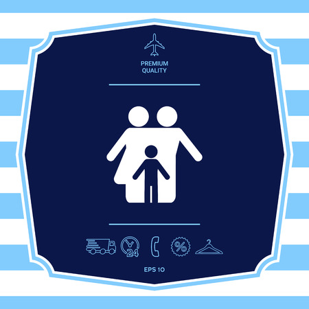 Family with child - iconのイラスト素材