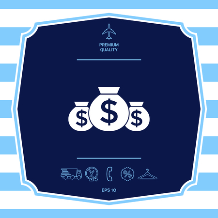 Bags of money icon with dollar symbol. Element for your designのイラスト素材