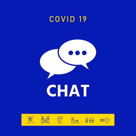 Chat button icon. Element for your designのイラスト素材