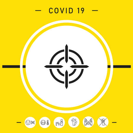 Aim icon symbol. Element for your design.のイラスト素材