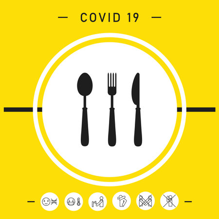 Fork, spoon, knife icon. Elements for your designのイラスト素材