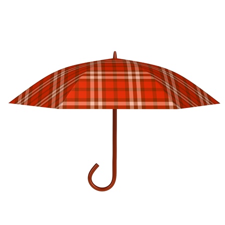 Red umbrella 3d rendered for web and commercialの写真素材