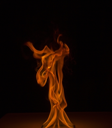 Flame make strange shapes which looks like elkの写真素材
