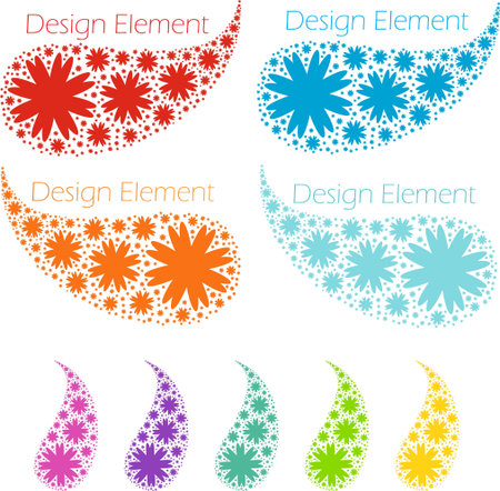 Design elements, drops from snowflakesのイラスト素材