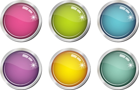 Glassy color buttons のイラスト素材