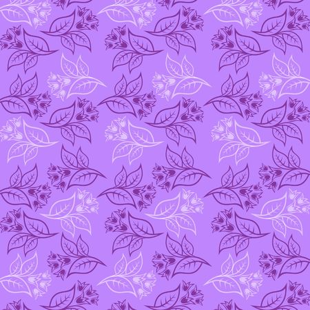 batik leaves and flower tobacco pattern Vector illustration.のイラスト素材