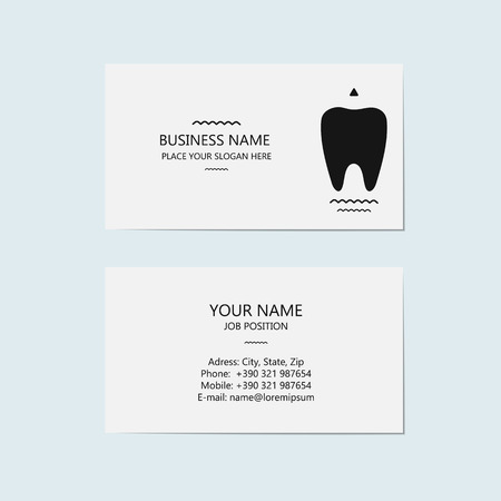 design option card for dentistのイラスト素材